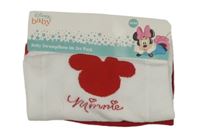 Nové - 2x Červené + bílé punčocháče s Minnie Disney 