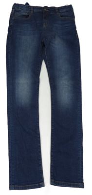 Tmavomodré šisované slim rifle Zara 