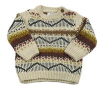 Béžový vlněný svetr se vzorem F&F