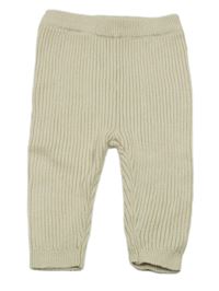 Béžové rebrované úpletové nohavice George