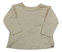 Smetanové puntíkované triko George 