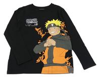 Černé triko s potiskem Naruto 