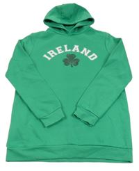 Zelená mikina s nápisem a kapucí Primark