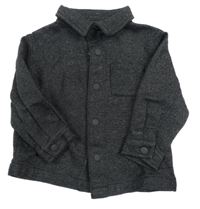 Tmavosivá tepláková košeľová bunda F&F