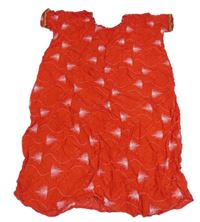 Červená halenková tunika se vzorem a kamínky