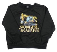 Černá mkina s bágrom