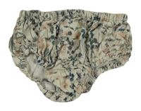 Smotanové menšestrové kraťasy s kvetmi Zara