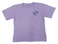 Levandulové tričko s květy Elevenparis