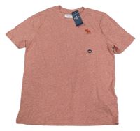 Nové - Oranžové melírované tričko s logem Abercrombie&Fitch