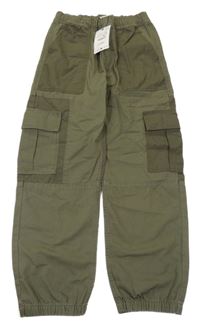 Nové - Khaki cargo cuff rifle Zara