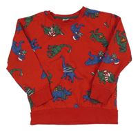 Červená mikina s dinosaurami Little kids