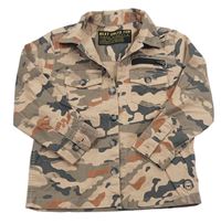 Army plátenná košeľová bunda s opičkou Next