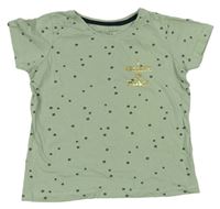 Olivové tričko s hviezdičkami a zlatými hviezdičkami PRIMARK