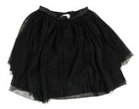 Čierna trblietavá tylová sukňa H&M