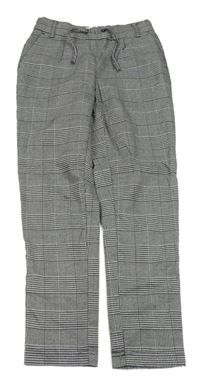 Čierno-biele kockované vzorované chino nohavice KIDS ONLY