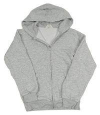 Svetlosivá melírovaná prepínaci tepláková mikina s kapucňou H&M