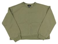 Khaki crop mikina New Look