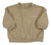 Béžová mikina s nápisom KIABI