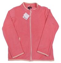 Nové - růžová fleecová propínací mikina impidimpi