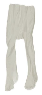 Biele rebrované vzorované pančuchy