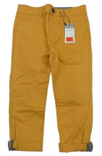 Nové - hořčicové chino plátěné kalhoty PRIMARK