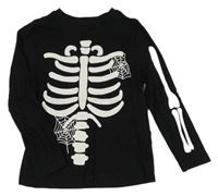 Čierne tričko s kostmi F&F