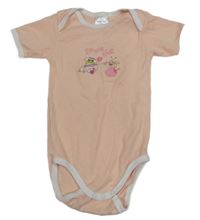 Broskvovo-biele body s obrázkom