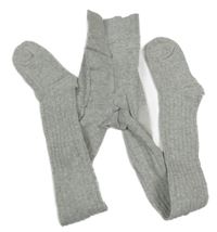 Sivé melírované rebrované pančuchy St. Bernard