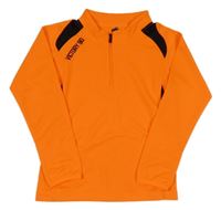 Kriklavoě oranžovo-čierna športová mikina s nápisom