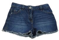 Tmavomodré riflové kraťasy Next