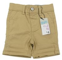 Nové - béžové chino plátenné kraťasy PRIMARK