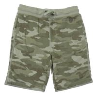 Khaki-army teplákové kraťasy a nápisy GAP
