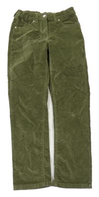 Khaki sametovo/manšestrové nohavice HIP&HOPPS