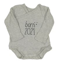 Světlešedé melírované zavinovací body s nápisem Topomini