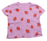Ružové bodkované tričko s jahůdkami George