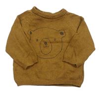 Béžový sveter s medvedíkom H&M