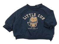 Tmavomodrá oversize mikina s lvem Next