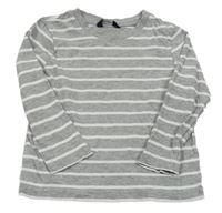 Sivo-biele pruhované tričko George