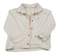 Světlerůžovo-bílá pruhovaná pyžamová košile s výšivkou F&F