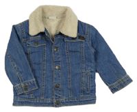 Modrá riflová zateplená bunda F&F