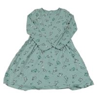 Zelené bavlnené šaty s králikmi C&A