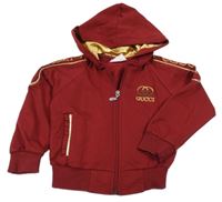 Vínová prepínaci mikina s kapucí Gucci