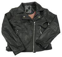 Čierny koženkový podšitý krivák C&A