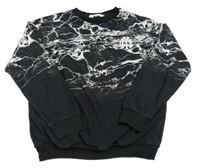Čierna mikina so vzorom a písmeny H&M