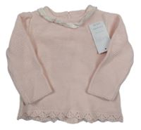 Nové - Svetloružový prepínaci sveter s golierikom Matalan