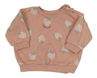 Staroružová mikina s jahodami Matalan