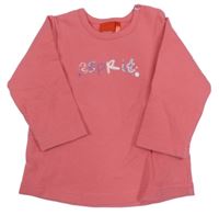 Lososové mikinotriko s nápisom Esprit