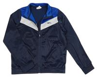 Tmavomodro-modro-biela športová prepínaci mikina s logom Slazenger