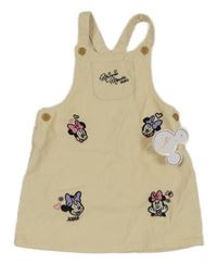 Nové - Béžové manšestrové laclové šaty s Minnie Primark