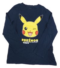 Tmavomodré triko s Pikachu C&A